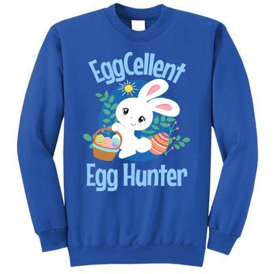 Eggcellent Egg Hunter Cute Easter Bunny Quote Saying Graphic Great Gift Sweatshirt