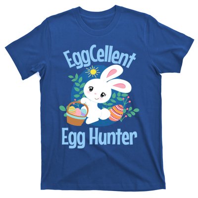 Eggcellent Egg Hunter Cute Easter Bunny Quote Saying Graphic Great Gift T-Shirt