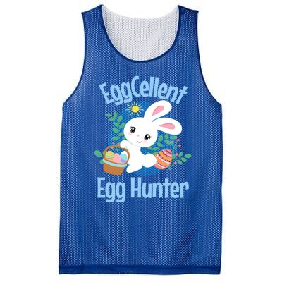 Eggcellent Egg Hunter Cute Easter Bunny Quote Saying Graphic Great Gift Mesh Reversible Basketball Jersey Tank