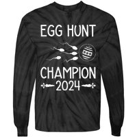 Easter Egg Hunt Champion Funny Dad Tie-Dye Long Sleeve Shirt