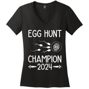 Easter Egg Hunt Champion Funny Dad Women's V-Neck T-Shirt