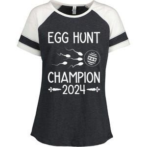 Easter Egg Hunt Champion Funny Dad Enza Ladies Jersey Colorblock Tee