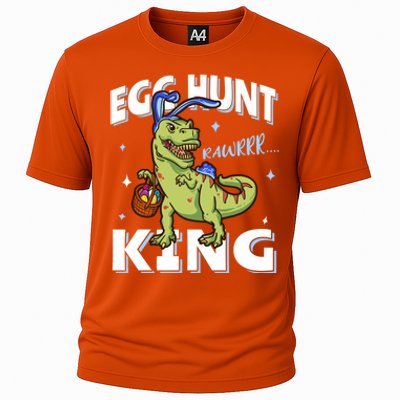 Easter Egg Hunt King Dinosaur Bunny With Ears Gift Cooling Performance Crew T-Shirt