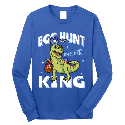 Easter Egg Hunt King Dinosaur Bunny With Ears Gift Long Sleeve Shirt