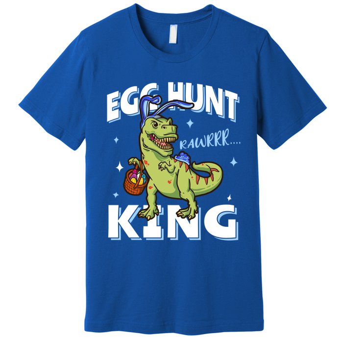 Easter Egg Hunt King Dinosaur Bunny With Ears Gift Premium T-Shirt