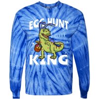 Easter Egg Hunt King Dinosaur Bunny With Ears Gift Tie-Dye Long Sleeve Shirt