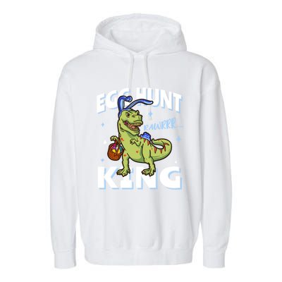 Easter Egg Hunt King Dinosaur Bunny With Ears Gift Garment-Dyed Fleece Hoodie