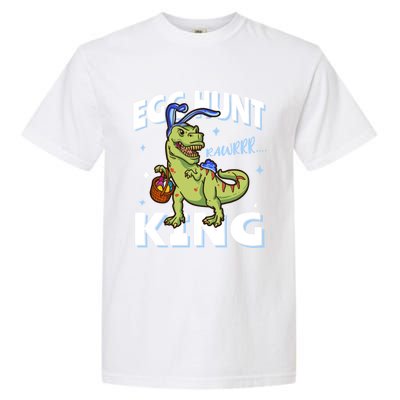 Easter Egg Hunt King Dinosaur Bunny With Ears Gift Garment-Dyed Heavyweight T-Shirt