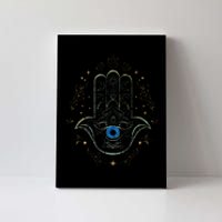 Evil Eye Hamsa Hand Nazar Amulet Protection Celestial Yoga Canvas