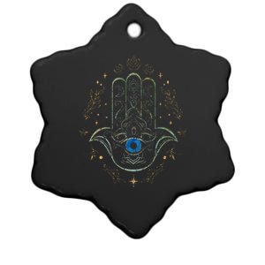 Evil Eye Hamsa Hand Nazar Amulet Protection Celestial Yoga Ceramic Star Ornament