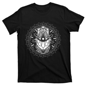 Evil Eye Hamsa Hand Mandala Yoga Meditation Spiritual T-Shirt