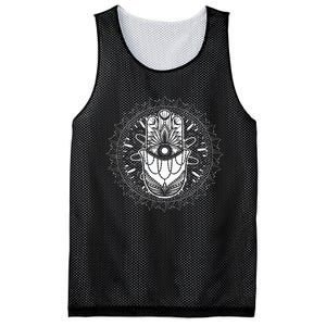 Evil Eye Hamsa Hand Mandala Yoga Meditation Spiritual Mesh Reversible Basketball Jersey Tank