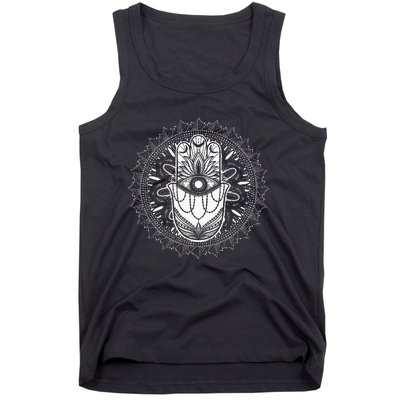 Evil Eye Hamsa Hand Mandala Yoga Meditation Spiritual Tank Top