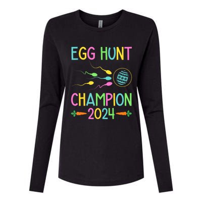 Easter Egg Hunt Champion Funny Dad Pregnancy Announcement Womens Cotton Relaxed Long Sleeve T-Shirt