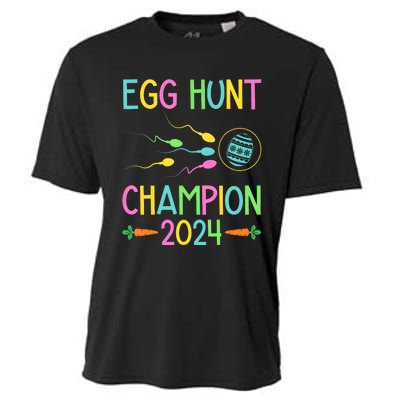 Easter Egg Hunt Champion Funny Dad Pregnancy Announcement Cooling Performance Crew T-Shirt