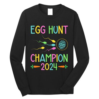 Easter Egg Hunt Champion Funny Dad Pregnancy Announcement Long Sleeve Shirt