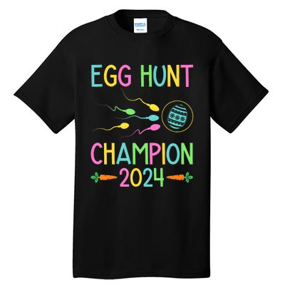 Easter Egg Hunt Champion Funny Dad Pregnancy Announcement Tall T-Shirt