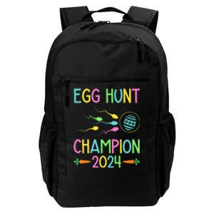 Easter Egg Hunt Champion Funny Dad Pregnancy Announcement Daily Commute Backpack