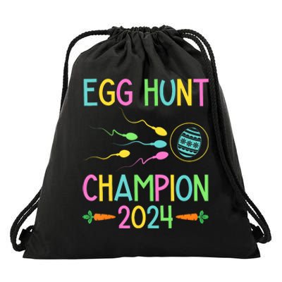 Easter Egg Hunt Champion Funny Dad Pregnancy Announcement Drawstring Bag