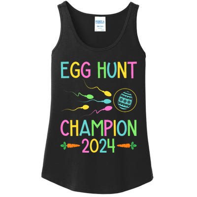 Easter Egg Hunt Champion Funny Dad Pregnancy Announcement Ladies Essential Tank