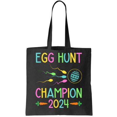 Easter Egg Hunt Champion Funny Dad Pregnancy Announcement Tote Bag