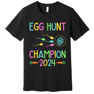 Easter Egg Hunt Champion Funny Dad Pregnancy Announcement Premium T-Shirt