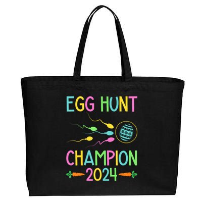 Easter Egg Hunt Champion Funny Dad Pregnancy Announcement Cotton Canvas Jumbo Tote