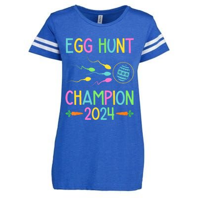 Easter Egg Hunt Champion Funny Dad Pregnancy Announcement Enza Ladies Jersey Football T-Shirt