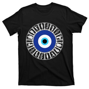 Evil Eye In Greek Key Circle Greek Key Around Greek Evil Eye T-Shirt