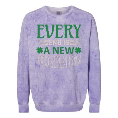 Every End Is A New Beginning Colorblast Crewneck Sweatshirt