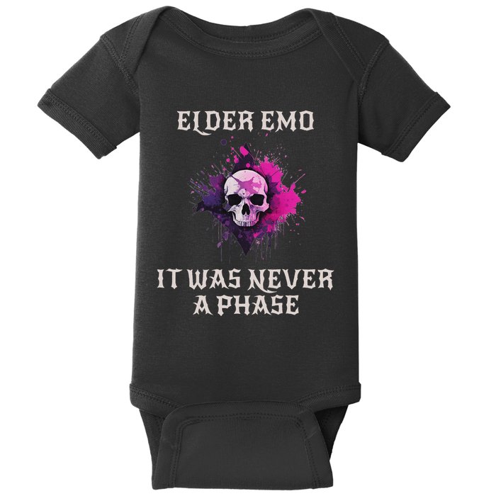 E.L.D.E.R Emo It Was Never A Phase Baby Bodysuit