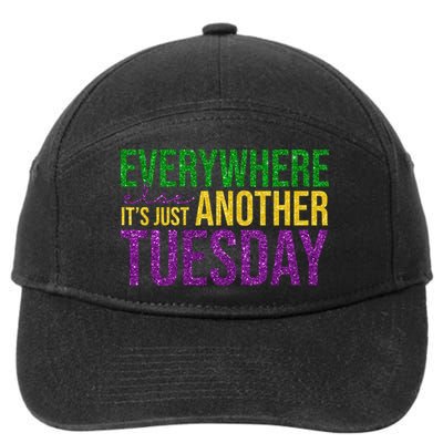 Everywhere Else Its Just Another Tuesday Mardi Gras 7-Panel Snapback Hat