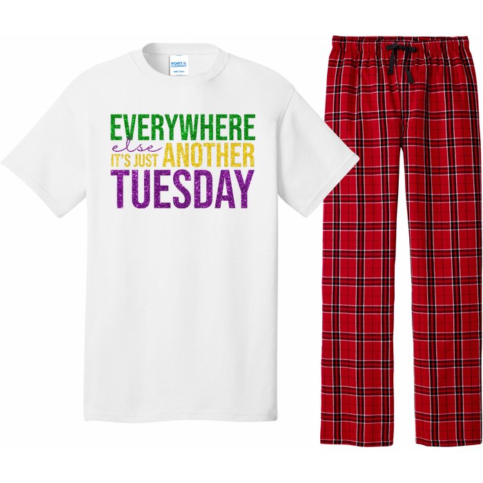 Everywhere Else Its Just Another Tuesday Mardi Gras Pajama Set