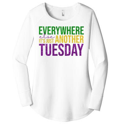 Everywhere Else Its Just Another Tuesday Mardi Gras Women's Perfect Tri Tunic Long Sleeve Shirt