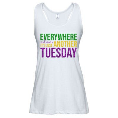 Everywhere Else Its Just Another Tuesday Mardi Gras Ladies Essential Flowy Tank