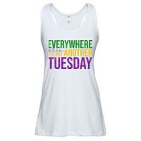 Everywhere Else Its Just Another Tuesday Mardi Gras Ladies Essential Flowy Tank