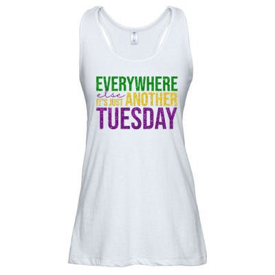 Everywhere Else Its Just Another Tuesday Mardi Gras Ladies Essential Flowy Tank