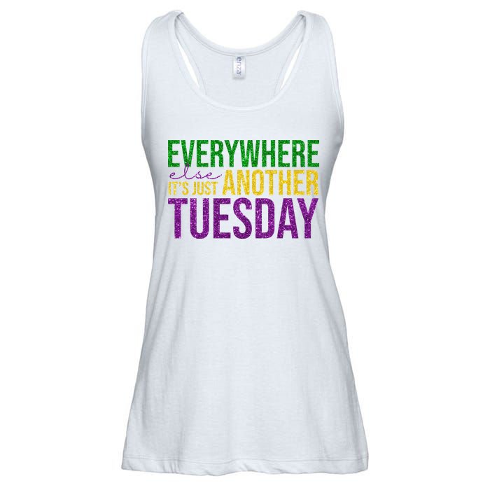 Everywhere Else Its Just Another Tuesday Mardi Gras Ladies Essential Flowy Tank