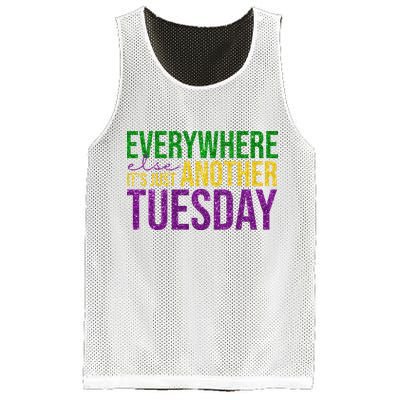 Everywhere Else Its Just Another Tuesday Mardi Gras Mesh Reversible Basketball Jersey Tank