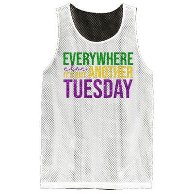 Everywhere Else Its Just Another Tuesday Mardi Gras Mesh Reversible Basketball Jersey Tank