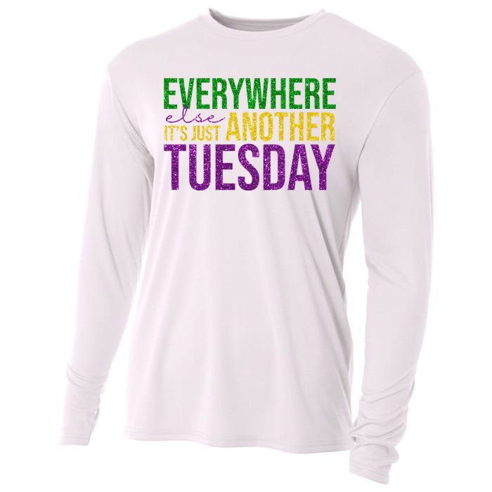 Everywhere Else Its Just Another Tuesday Mardi Gras Cooling Performance Long Sleeve Crew