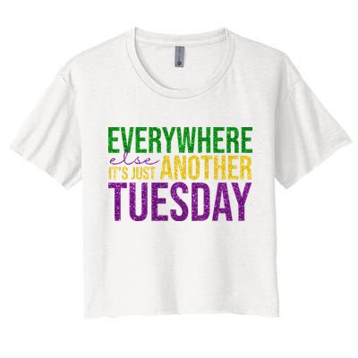 Everywhere Else Its Just Another Tuesday Mardi Gras Crop Top