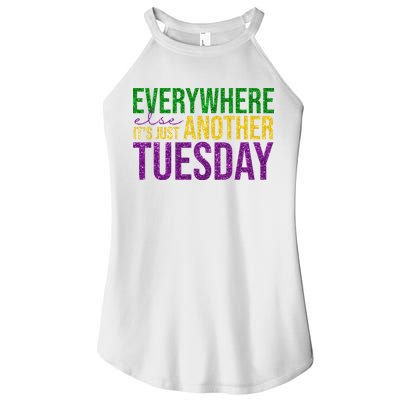 Everywhere Else Its Just Another Tuesday Mardi Gras Women's Perfect Tri Rocker Tank