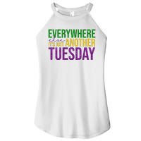 Everywhere Else Its Just Another Tuesday Mardi Gras Women’s Perfect Tri Rocker Tank