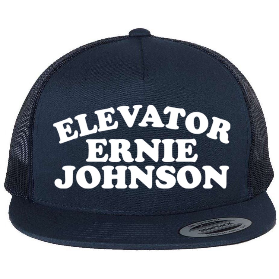 Elevator Ernie Johnson Flat Bill Trucker Hat