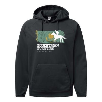 Equestrian Eventing Kazakhstan Rider Horse Performance Fleece Hoodie