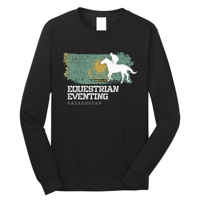 Equestrian Eventing Kazakhstan Rider Horse Long Sleeve Shirt