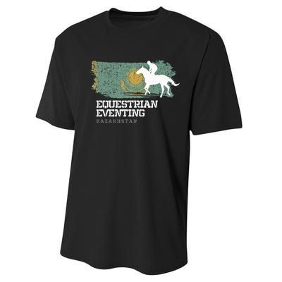 Equestrian Eventing Kazakhstan Rider Horse Performance Sprint T-Shirt