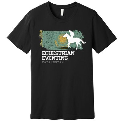 Equestrian Eventing Kazakhstan Rider Horse Premium T-Shirt