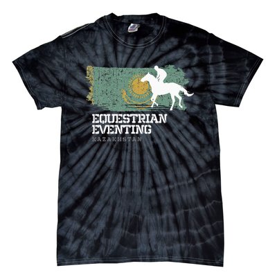 Equestrian Eventing Kazakhstan Rider Horse Tie-Dye T-Shirt